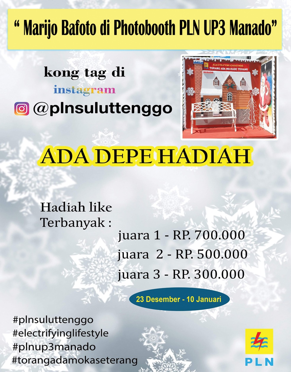 Ayo Fotobooth Berhadiah Hanya di PLN UP3 Manado